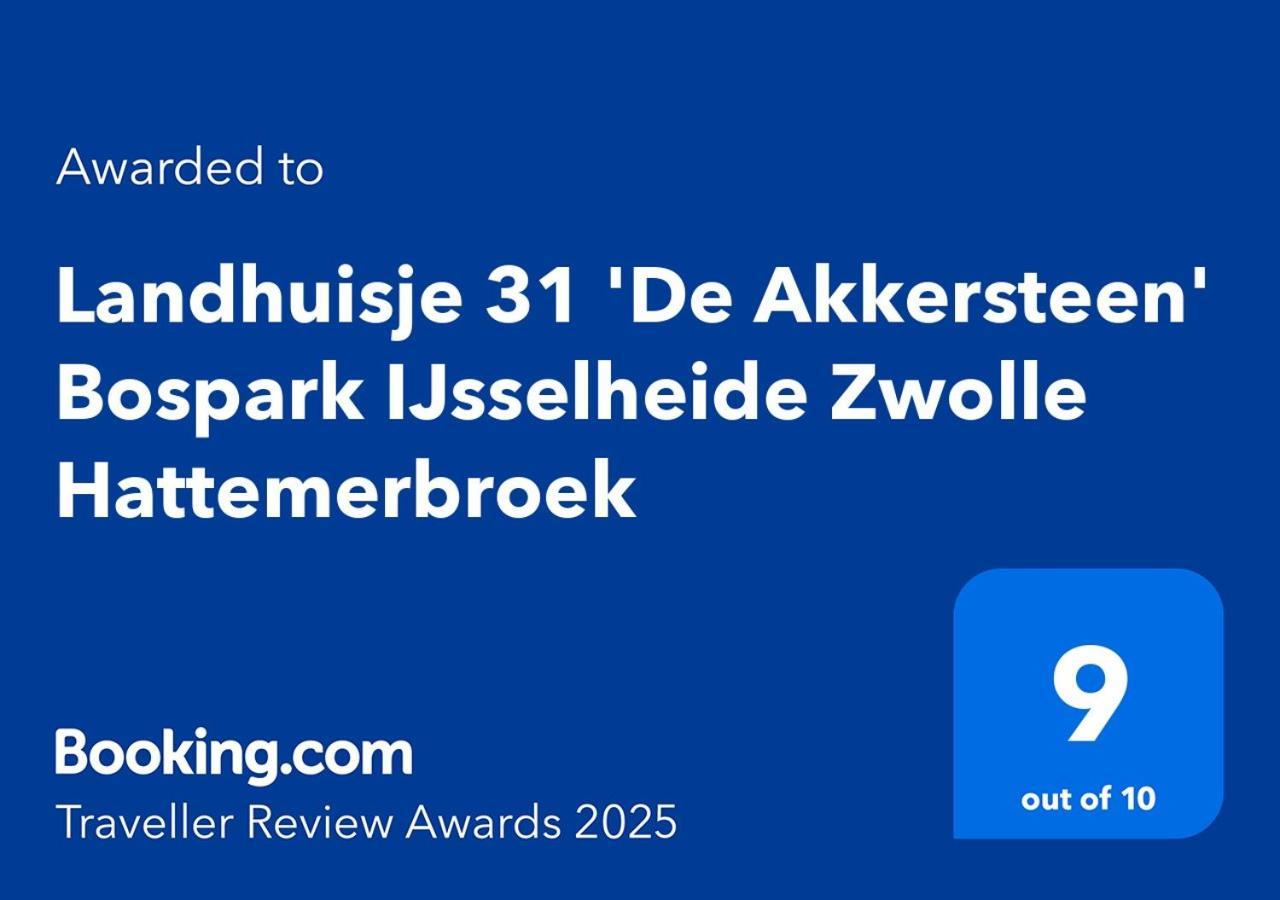 Landhuisje 31 'De Akkersteen' Bospark Ijsselheide Zwolle Hattemerbroek Eksteriør billede